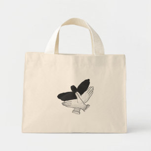 Hand Silhouette Eagle Mini Tygkasse