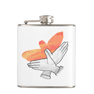 Hand Silhouette Eagle Orange Fickplunta