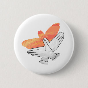 Hand Silhouette Eagle Orange Knapp