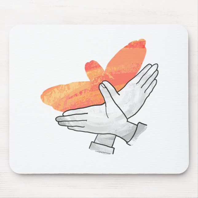 Hand Silhouette Eagle Orange Musmatta (Framsidan)