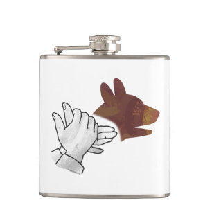 Hand Silhouette Hund Brown Fickplunta