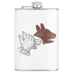 Hand Silhouette Hund Brown Fickplunta