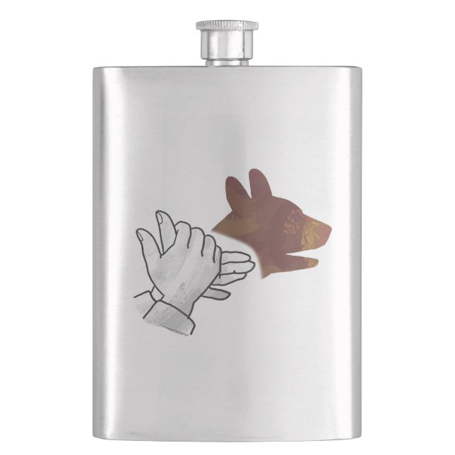 Hand Silhouette Hund Brown Fickplunta (Framsidan)