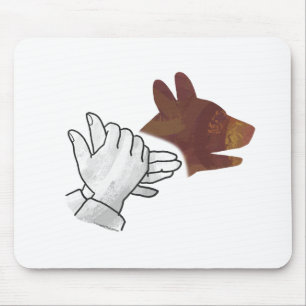 Hand Silhouette Hund Brown Musmatta