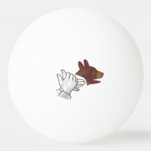 Hand Silhouette Hund Brown Pingisboll