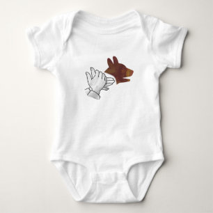 Hand Silhouette Hund Brown Tee Shirt