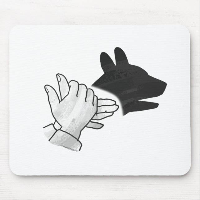 Hand Silhouette Hund Musmatta (Framsidan)
