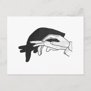 Hand Silhouette Myrslok Vykort