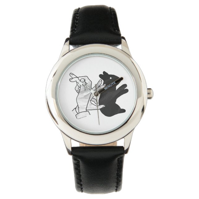 Hand Silhouette Rabbit Armbandsur (Framsida)