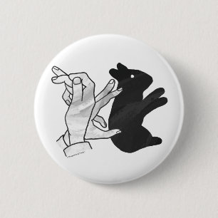 Hand Silhouette Rabbit Knapp