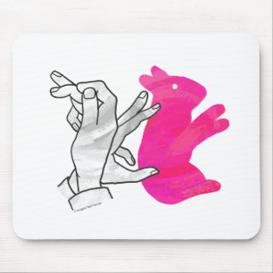 Hand Silhouette Rabbit Rosa Musmatta