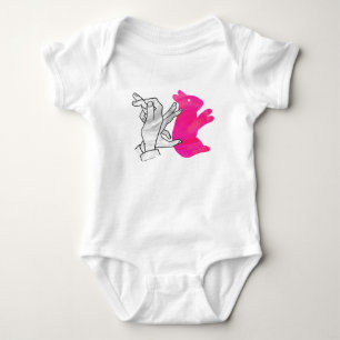 Hand Silhouette Rabbit Rosa T Shirt