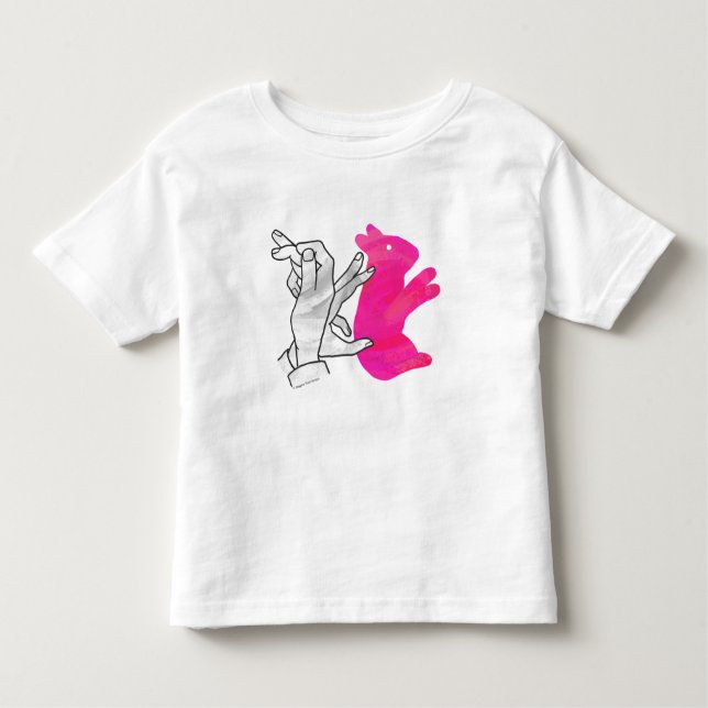 Hand Silhouette Rabbit Rosa T-shirt (Framsida)