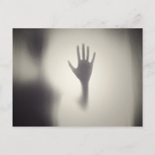 Hand Silhouette Shape Horror Creepy Scary Help Vykort