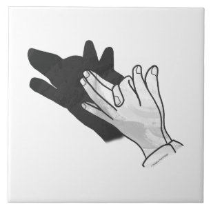 Hand Silhouette-Varg Kakelplatta