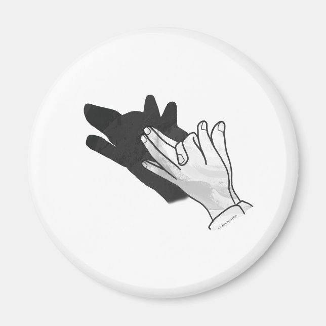 Hand Silhouette-Varg Magnet (Framsidan)