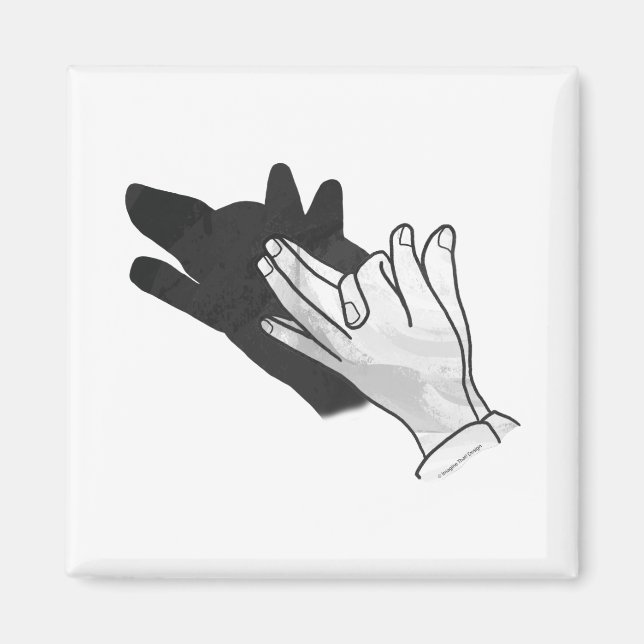Hand Silhouette-Varg Magnet (Framsidan)