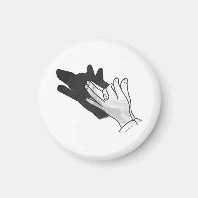Hand Silhouette-Varg Magnet (Framsidan)