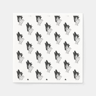Hand Silhouette-Varg Pappersservett