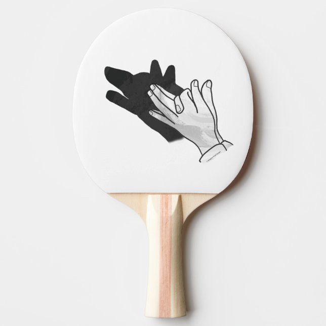 Hand Silhuett Varg Pingisracket (Framsidan)
