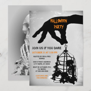 Hand Skeleton Halloween fest-inbjudan Inbjudningar