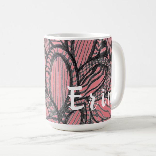 Hand Sketch Design Personlig Coffee Mugg (Framsida höger)