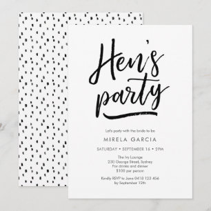 Hand skrev Hen Party-inbjudan Inbjudningar