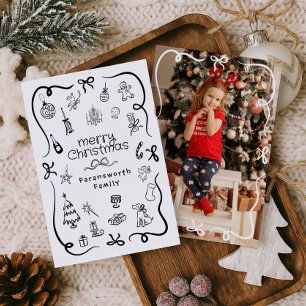 Hand Skriva God jul Card Inbjudningar