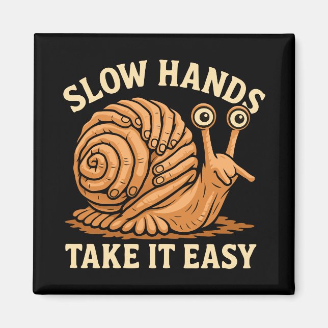 Hand Snigel Art Handmade made Snigel Stil Magnet (Framsidan)