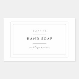Hand Soap-etikettsmärken Rektangulärt Klistermärke