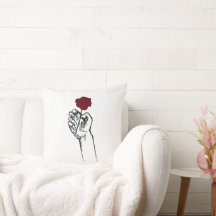 Hand som håller ros Minimalistisk konst – Elegant