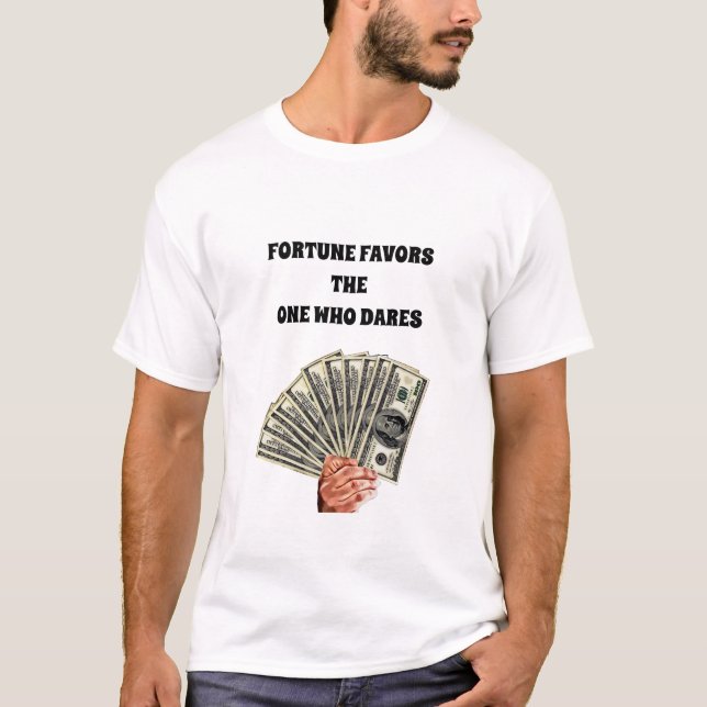 hand som innehar dollarväxlar, konst t shirt (Framsida)