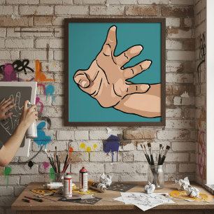 Hand som sträcker sig ut poster