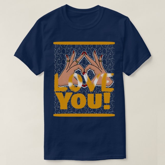 hand-tecken i kärlek du t shirt (Design framsida)
