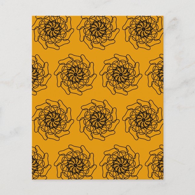 Hand teckning abstrakt mönster Skrapbok Papper (Framsida)