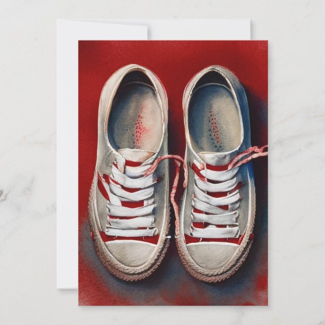 Hand Teckning av underbara skon Julkort (Framsida)