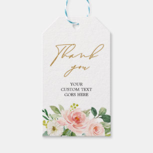 Hand teckning boho rosa blommigt möhippa presentetikett