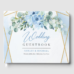 Hand teckning burgundy blommigt arch guld bröllop gästböcker