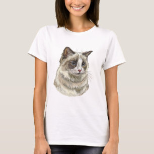 Hand teckning luffy Ragdoll cat T Shirt