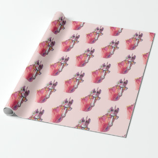 Hand teckning rosa Unicorn Presentpapper