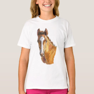 Hand teckning söt föl t shirt