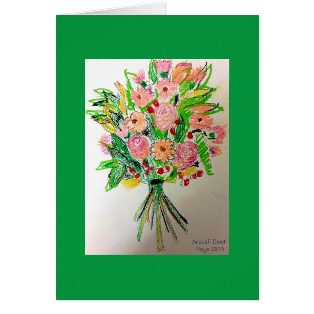 Hand Tied Bouquet Hälsningskort (Framsidan)
