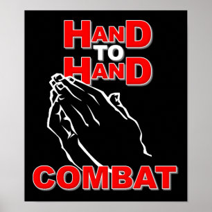 Hand till hand strid Kristet böneuttryck Poster