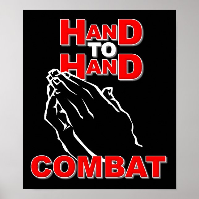 Hand till hand strid Kristet böneuttryck Poster (Framsidan)