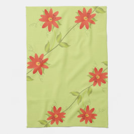 Hand Towel Orange Lime Kökshandduk
