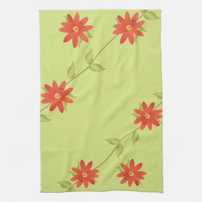 Hand Towel Orange Lime Kökshandduk (Vertikal)