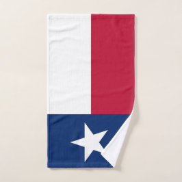 Hand Towel with Flagga of Texas State, USA