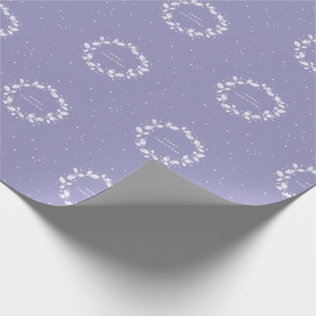 Hand tryckt Periwinkle jul Holly Wandeans Presentpapper (Hörn)