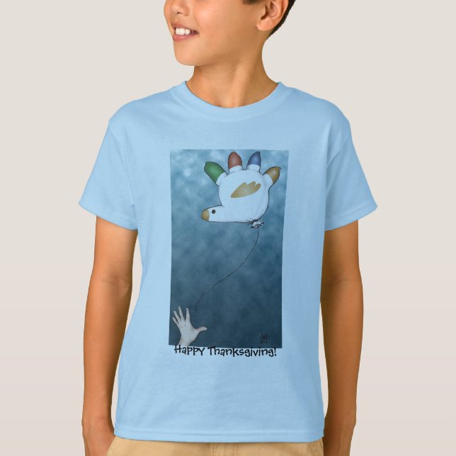 Hand Turkey Balloon T-Shirt (Framsida)