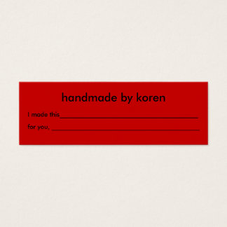 Hand-tvätta endast presentmärkre litet visitkort